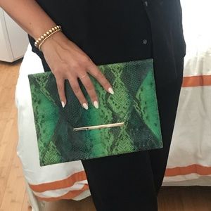 Green BCBG clutch